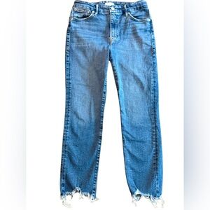 Good American size 8 Distressed Women Skinny Crop Denim